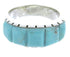 Sterling Silver And Turquoise Inlay Ring Size 5-3/4 Jewelry CW63682